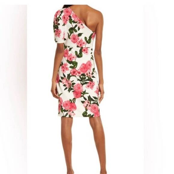 Chelsea28 One Shoulder Tropical Flowers Dress Size M - Picture 5 of 9